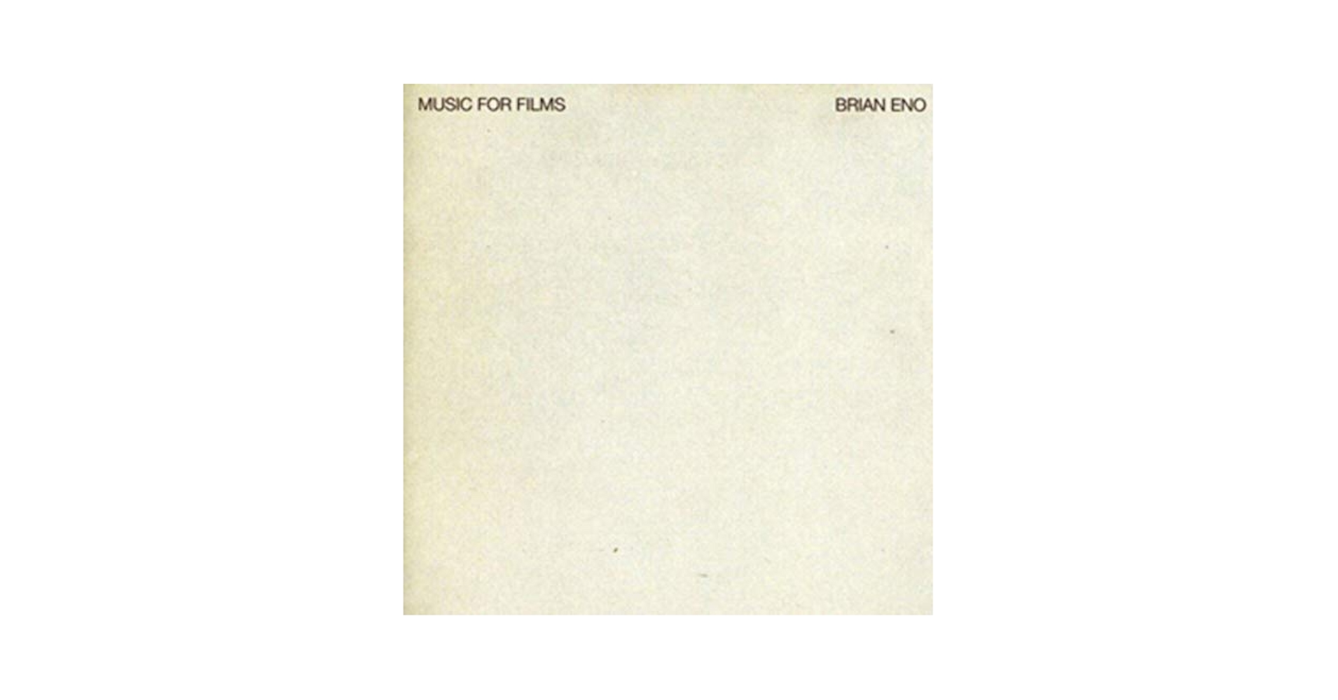 【超貴重】Brian Eno – Music For Films ミスプリント Brian Eno – Music For Films – Vinyl (LP, Album, Reissue