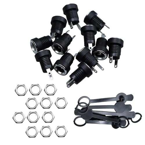 24 piezas conector hembra DC 5.5 x 2.1 mm para montaje en panel miniatura 1