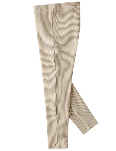 Noomelfish Girls Basic Ribbed Leggings Kids Cotton Kint Footless Full Length Tights Pants (2-14 Years)2