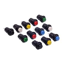 12Pcs 12mm SPST NO Reset Switch Push Button Switch Pack of 12 CYT1092
