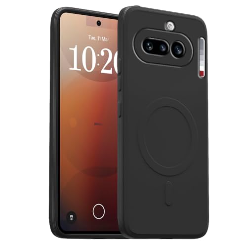 Image of Back Cover Nothing Phone (4a) 5G | MagFit Ring Design (Non-Magnetic) | Shockproof Case | Anti-Slip Grip | Raised Camera Edges | Slim Protective Case for Nothing Phone (4a) 5G (Matte Black)