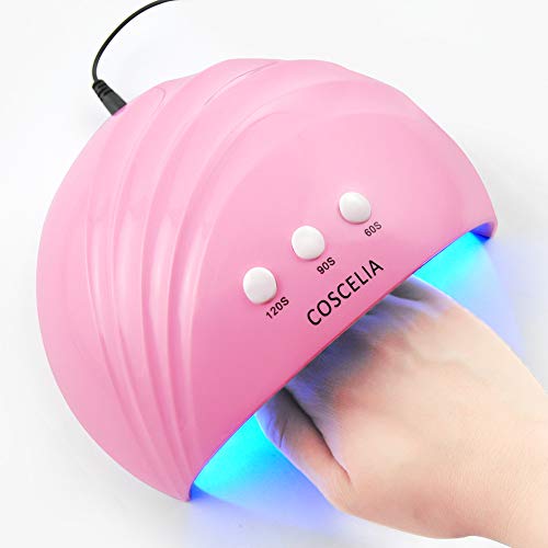 COSCELIA Gel Nail Polish Kit with UV Light Starter Kit - 6 Colors Glitter Gel 24W Nail Lamp Nail Polish Remover Wrap Manicure Tools