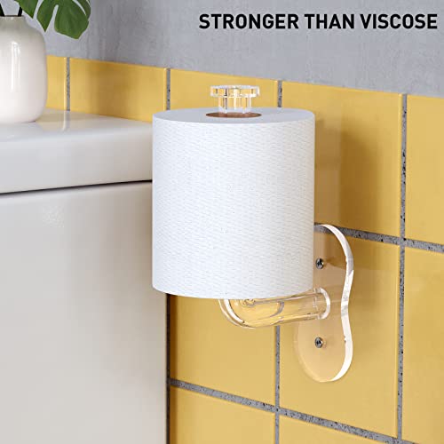 Egchi Acrylic Toilet Paper Holder Wall Mount, Modern Bathroom Accessories Clear Tissue Roll Holder #TOP3
