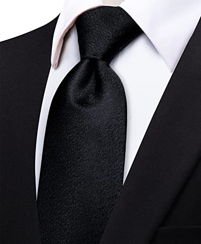 Image of YourTies Men's Neckties Striped Tie and Plaid Neckties for Men Woven Silk Tie Gold Tie Clip Set