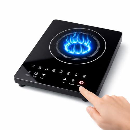 Image of Drumstone (𝐄𝐱𝐥𝐮𝐬𝐢𝐯𝐞 𝟐𝟎 𝐘𝐞𝐚𝐫𝐬 𝐰𝐚𝐫𝐫𝐚𝐧𝐭𝐲 2000W Induction Stove Portable Electric Cooker with Smart Cooking Menus, Timer, Fast Heating Induction Cooktop,Top for Home Kitchen