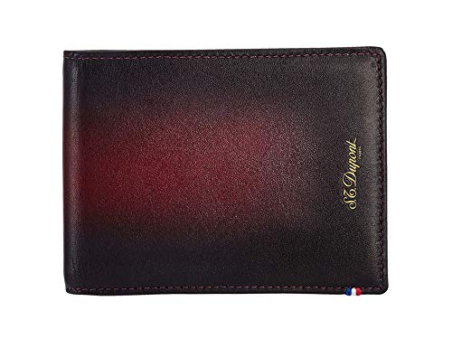 Portefeuille S.T. Dupont Atelier bordeaux en cuir pour organiser 6 cartes