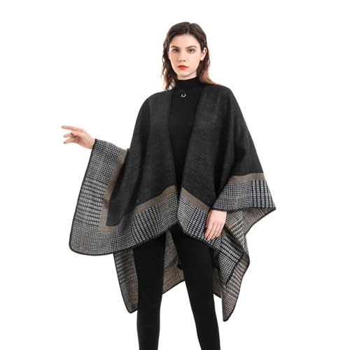 Poncho chal de moda abrigo mujer capa cachemira imitación ropa exterior 6
