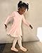 Stelle Ballet Leotards for Girls Long Sleeve Toddler Dance Leotard Outfits with Skirt Classic(Little/Big Kid) (Ballet Pink,4-5 Years)
