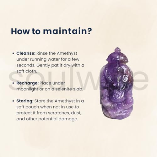 Image of Soulwise Amethyst ametrine Ganesha 14cm Tall, Healing Crystal for Growth, Abundance and Positivity, Diwali Decor, Diwali Gift