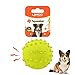 LaRoo Hundespielzeug Hundeball Squeaker, Langlebiges Naturkautschuk Hund Fußball, Quietscher Werfen Hundebälle, Kauspielzeug für Kleine & Große Hunde (6.5CM Grün)