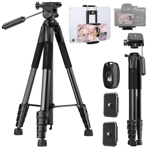 Amazon | カメラ三脚 K&F CONCEPT190cm カメラ 三脚 スマホ三脚 軽量