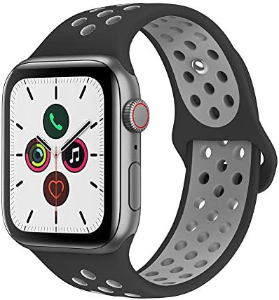 AdMaster Bands Compatible with Apple Watch 38mm 40mm 42mm 44mm, Soft Silicone Replacement Wristband Compatible with iWatch Series 1/2/3/4/5
