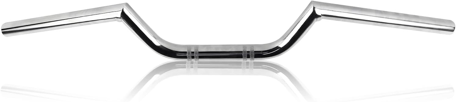 FLYPIG Motorcycle 7/8" Handlebar Drag Bar Ace Clubman Style Handlebars 22MM Handlebar Universal For Pit Dirt Bike Motocross Bobber Custom Mini Bike Chrome