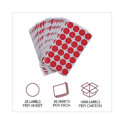 Étiquettes de codage couleur rouge pour le tri et rangement maison