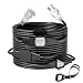 Yodotek 25FT Power Extension Cord 3 Prong,Four Nema 5-15R Female Socket.Blue LED Indicator.14 Gauge SJTW Cable Male Plug To Female Connector,Stage Backlines Power Board,UL Listed Outlet Cable 