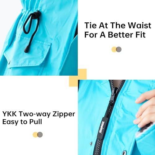 Warm Waterproof Swim Parka Adult, Oversized Hooded Changing Robe, Plush Fleece Winter Surf Poncho for Water Sports 5