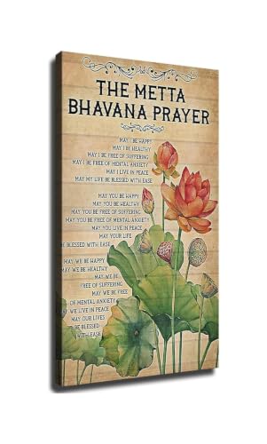Póster de meditación Metta para decorar tu sala de yoga u hogar con paz
