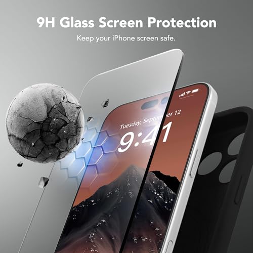 Image of Magnetic for iPhone 17 Pro Max Case, Compatible with MagSafe, [Full Camera Protection][Screen Protector] Silicone Shockproof Protective Phone Case for iPhone 17 Pro Max 6.9 inch, Black