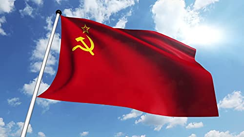 USSR Flag in Nautical Fabric Size 100X150, Red