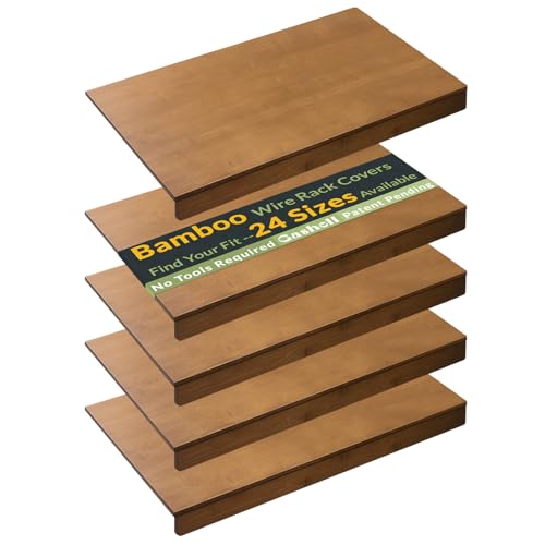 Comparison: Best Wood For Pantry Shelves 3 Gashell Wire Shelf Covers, Bamboo Wire Rack Covers for Pantry, Closet (4pcs, 30" W x 16" D)