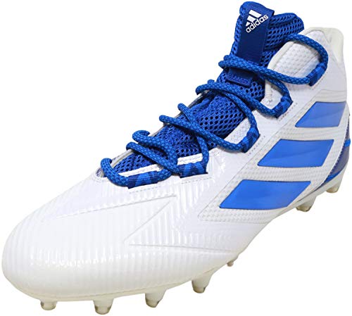 adidas Men's Freak Carbon Mid Football Shoe, White/Blue, 13