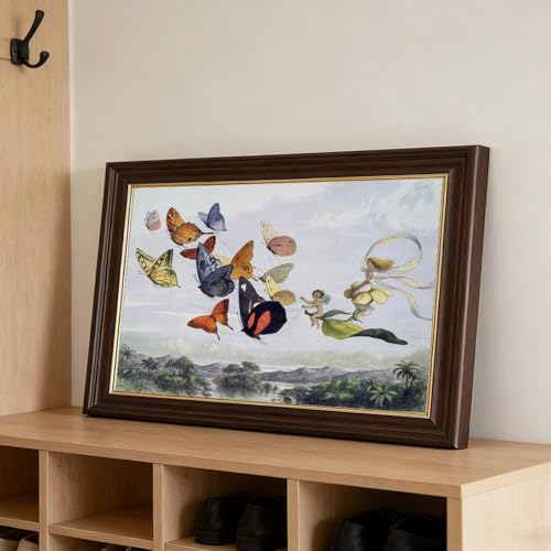 Impressions sur toile fées papillon, décoration murale bureau 30x45cm - 3