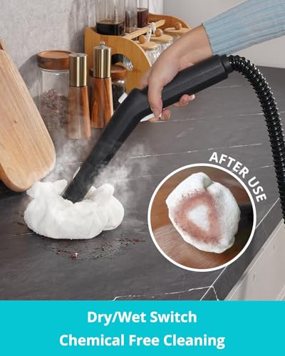 Steam Cleaner: 40s Fast Heating-0.66Gal (2.5L) Large Tank-21 PCS Kit-No Cooling-Refill Anytime-Detachable Hose Multi Portable Steamer Mop for Home Car Bed Furniture Tile Grout Floor Cleaning - Image 5