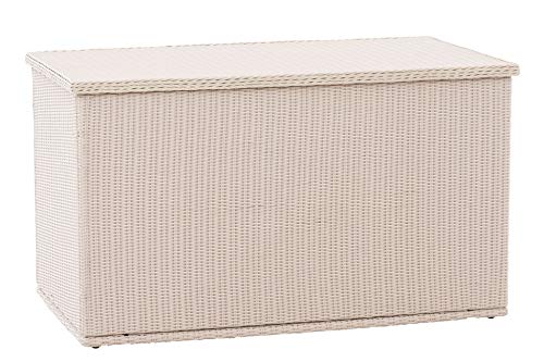 CLP Poly-Rattan Auflagenbox Comfy Ø 5 MM I 320 oder 785 Liter I Für Gartenpolster I Wasserdicht, Farbe:perlweiß, Größe… – Bild 4