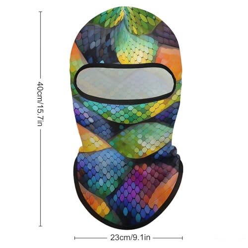 Balaclava Mask for Men Balaclava Ski Mask Rainbow Fish Scale Winter Face Mask Face Cover for Cycling miniatura 2