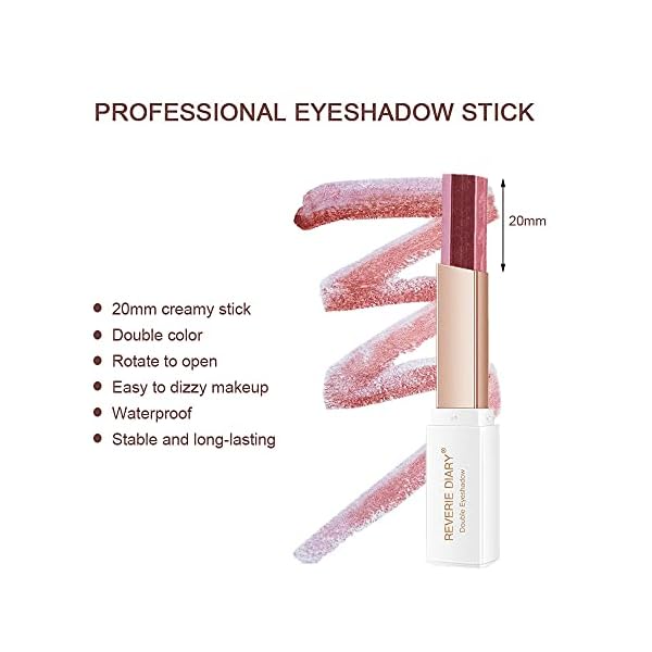 WENSUNNIE-Glitter-Shimmer-Gradient-Eyeshadow-Makeup-Stick-Set-for-Older-Women-Mature-Skin-Double-Color-Brown-And-Metallic-Cream-Eyeshadow-Stick-Long-Lasting-Waterproof-Smoky-Eye-Shadow-Pencil-Crayon-4 WENSUNNIE Glitter Shimmer Gradient Eyeshadow Makeup Stick Set for Older Women & Mature Skin, Double Color Brown And Metallic Cream Eyeshadow Stick, Long Lasting Waterproof Smoky Eye Shadow Pencil Crayon (4Pack)