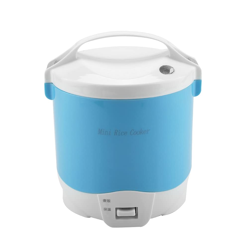 Olla Arrocera Multifuncional Portátil Eléctrica De 2 Tazas De 24V 180W 1. 6L, Vaporizador De Alimentos Para Coches, Cocina Para Sopa, Gachas De Avena Y Arroz(azul)