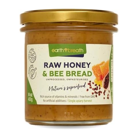 Earthbreath Raw Honey with Bee Bread Cover