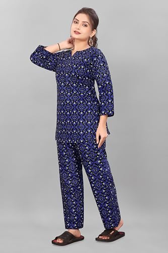 Image of Women's Pure Cotton Top and Pyjama Set