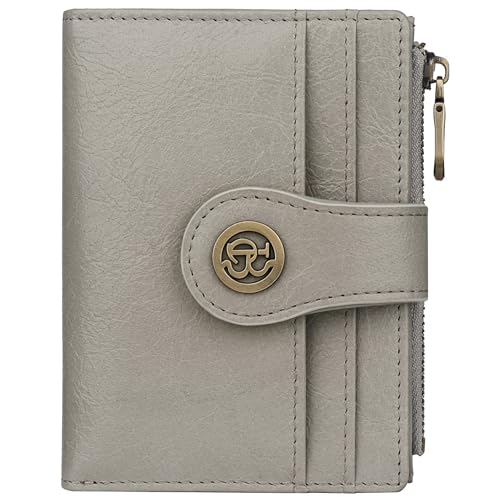 Image of Slim Leather Wallet Women,Small Compact Card Holder Wallet