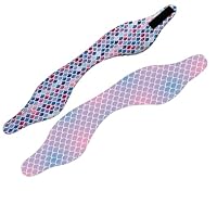 LUMOOM 2 bandas de natación para niños, orejeras de neopreno con alta elasticidad, diadema impermeable para adultos, diadema deportiva con cierre de velcro (escamas de pescado)