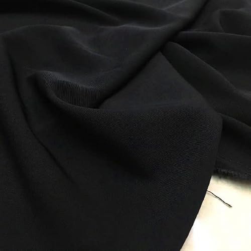 NVERIAG Poliéster Tela,Brillo De Seda De Imitación De Tela Lisa Resistente A Las Arrugas No Elástica,para DIY Manualidades, Decoración Mantel(Size:2×1.4m,Color:Negro) Cover