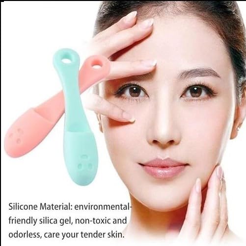 Image of 2 Pack of Silicone Face & Nose Scrubber Manual Facial Exfoliator for Remove Blackhead Whiteheads Makeup Residues Acne Soft Facial Cleansing Scrub and Massaging Brush