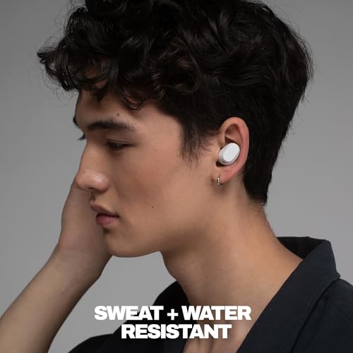Image of Skullcandy Dime 360 Wireless Earbuds with Clip-Anywhere Case - Bone | In-Ear Fit, Bluetooth, Noise Isolating, 28 Hours Battery, Microphone for iPhone Android, Easy Clip-On Design for Travel