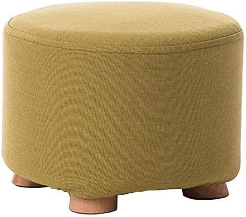 Repose-pieds ottoman tabouret de canapé banquette en bois rond