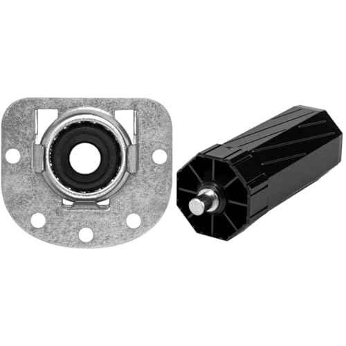 Schellenberg 83500 Wandlager Maxi für Achtkantwellen mit 60 bis 70 mm Durchmesser & 80100 Walzenhülse MAXI für Achtwellen mit 60 mm Durchmesser, Länge 150 mm