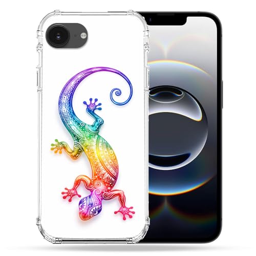 Coque renforcée iPhone 17e salamandre colorée protection antichoc motif animal 2026