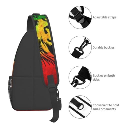 Morrales Crossbody Negro Ajustable para Senderismo miniatura 5