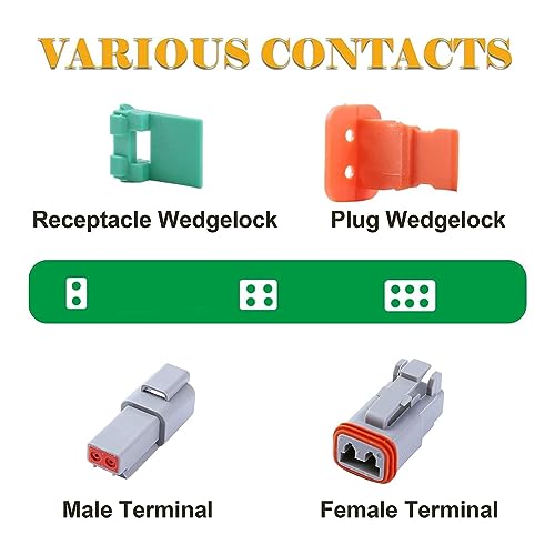Connecteurs DT 6 broches de taille 16 durables pour l'électricité automobile