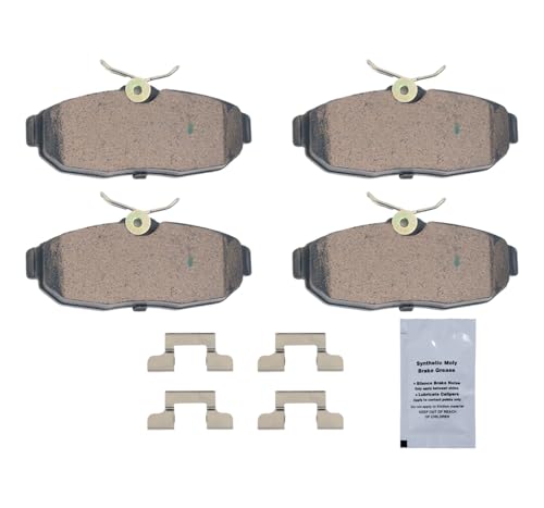 Image of HUSCH D1082 Rear Ceramic Brake Pads Kit Fit For Ford Mustang 2005-2011 | Clean Wheels, Quiet, Short Braking Distance, Responsive Braking, Long Service Life, for Various Weather, Road Performance