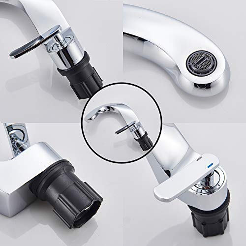 JUNSHENG-Grifo-de-bano-Curvo-Mezclador-Lavabo-Monomando-Grifo-Lavabo-Cromo-Agua-Fria-y-Caliente