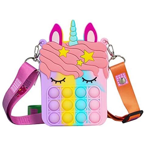 pink elephanty Unicornio - Monedero para niñas, bolso de juguete de compresión Cover