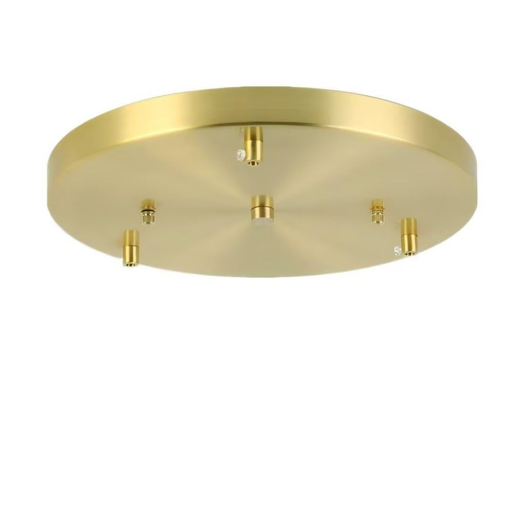 Złota 25 cm okrągła róża sufitowa - 3-drożna wisząca oprawa oświetleniowa baldachim metalowy żyrandol akcesoria do lamp wiszących stylowa osłona z drutu do opraw sufitowych
