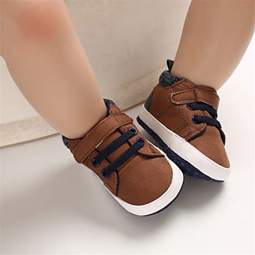Image of CENCIRILY Baby Boys Girls High Top Sneakers Soft Soles Anti Skid Infant Ankle Shoes Toddler Prewalker First Walking Crib Shoes