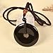 Justinstones Natural Black Obsidian Peace Donut Healing Crystal 50mm Round Shaped Stone Pendant Braided Cord Healing Crystal Stone Spiritual Necklace for Men Women 28 Inch
