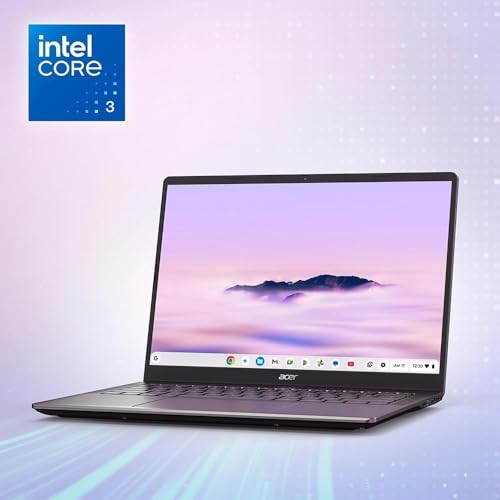Image of Acer Chromebook Plus 514 Touchscreen Laptop (14 inch FHD+, Intel 8-Core i3-N355, 8GB DDR5, 512GB SSD + 128GB SD Card) for Business, Student, Backlit, 11-Hr Long Battery Life, IST HUB, Webcam, Chrome OS